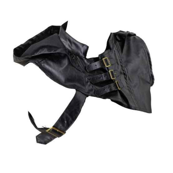 Hooded vest cloak-Black