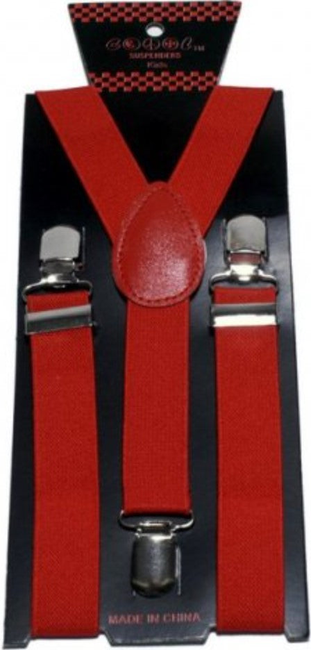 Red kids Suspenders
