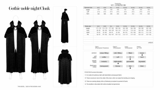 Gothic Nobel Night Cloak