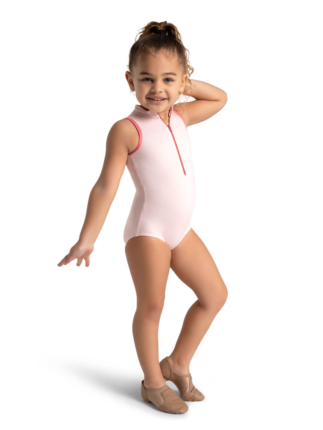 Color Pop Zip Front Leotard