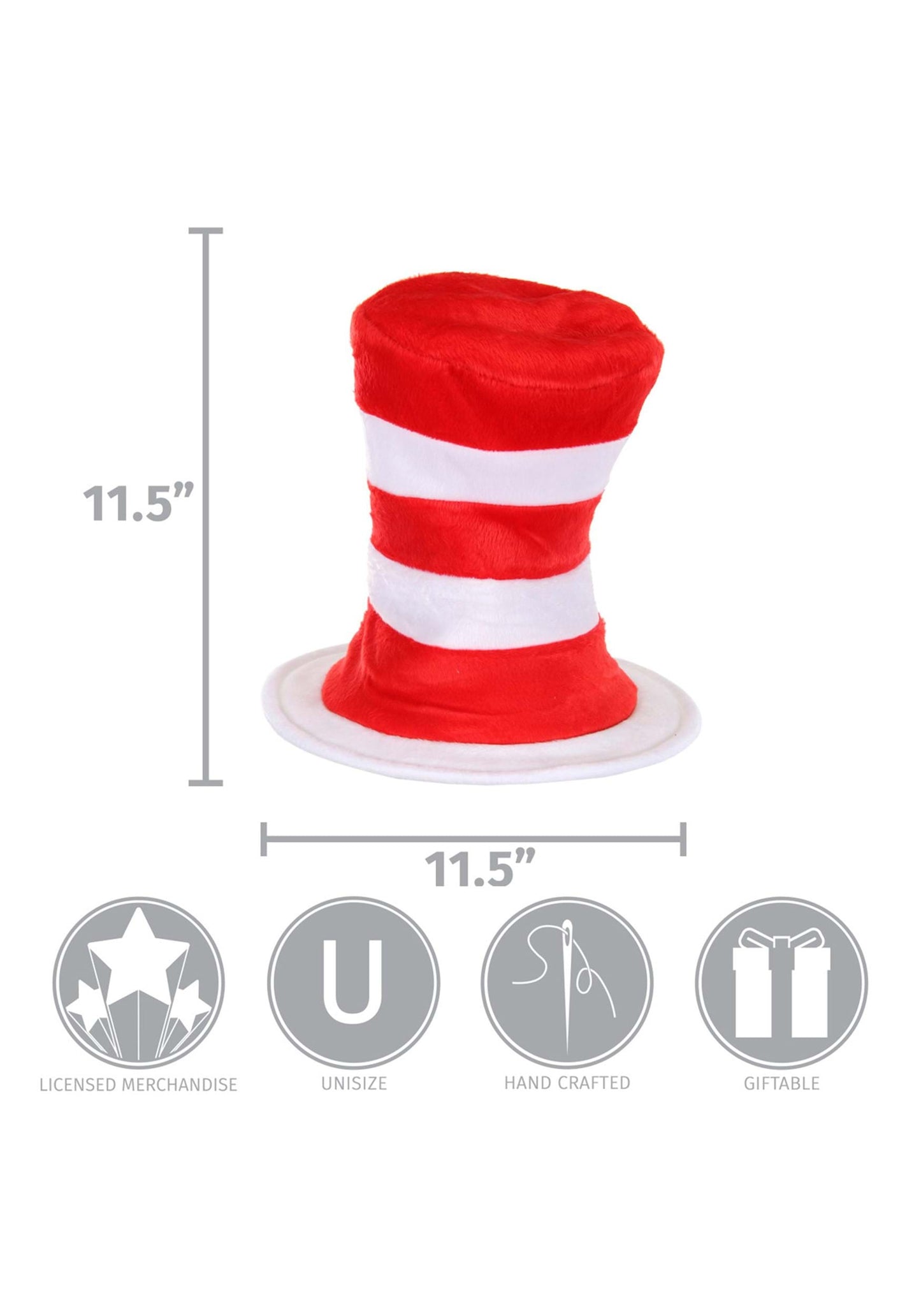 Plush Cat in the Hat Costume Hat
