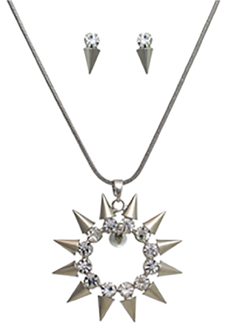 Outlined Round Spike Set Cr.