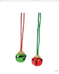 Green & Red Jingle Bell Necklaces