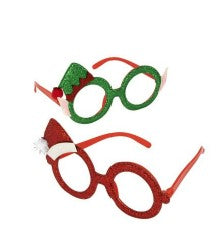 Santa and Elf Plastic Glasses