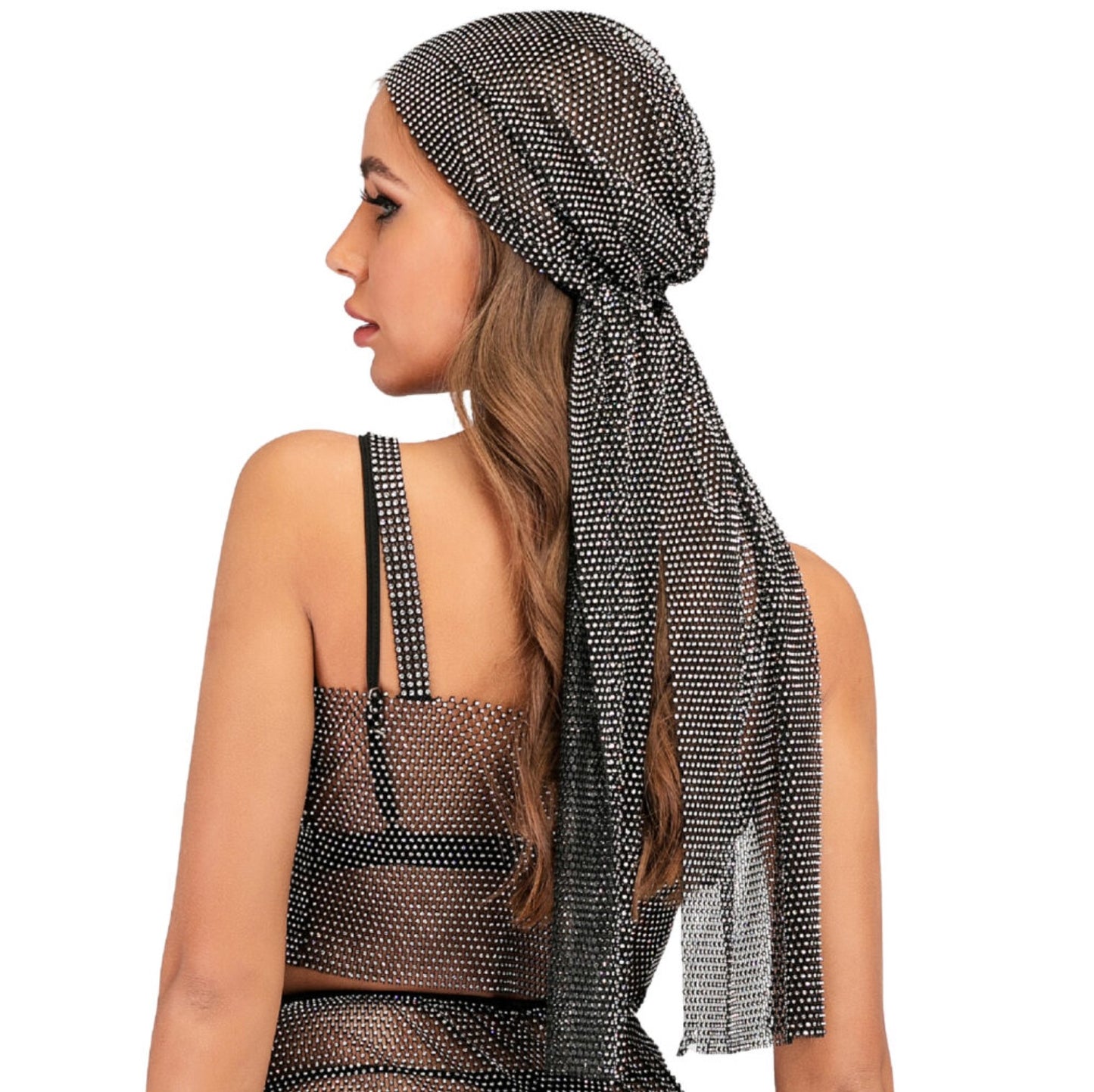 Mesh Rhinestone headpiece