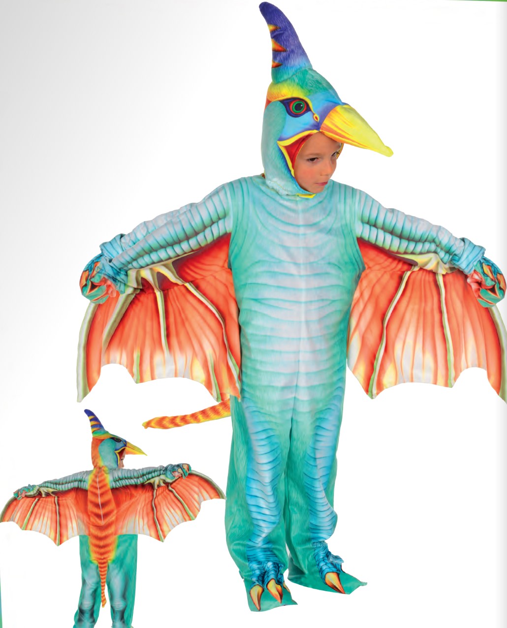 Light Blue Printed Pterodactyl