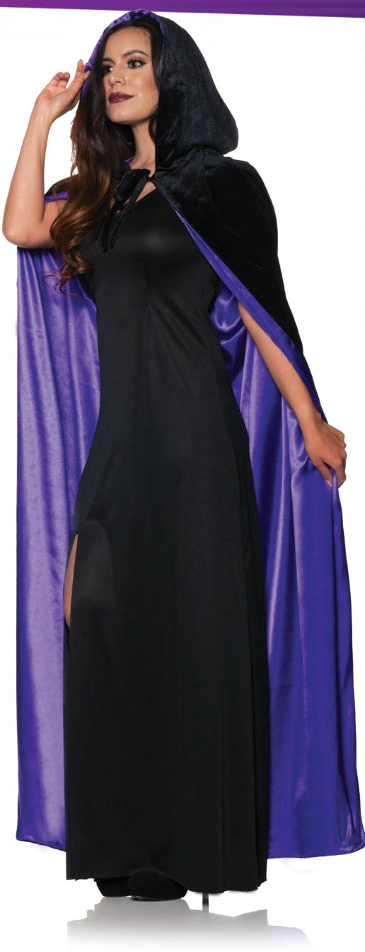 Velvet Hooded Cape with Black Lining