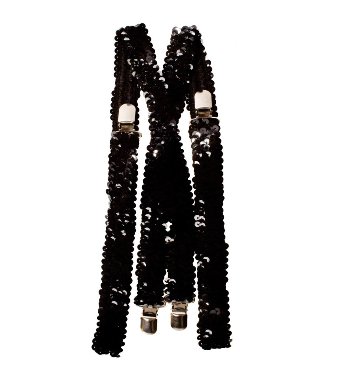 Black Sequined Suspenders