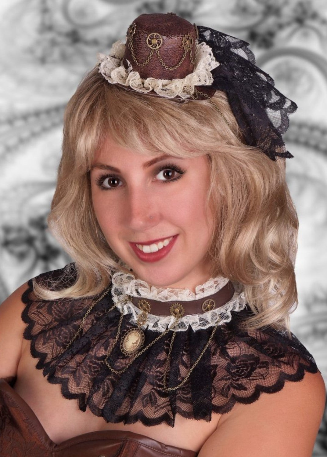 Steampunk top hat with veil