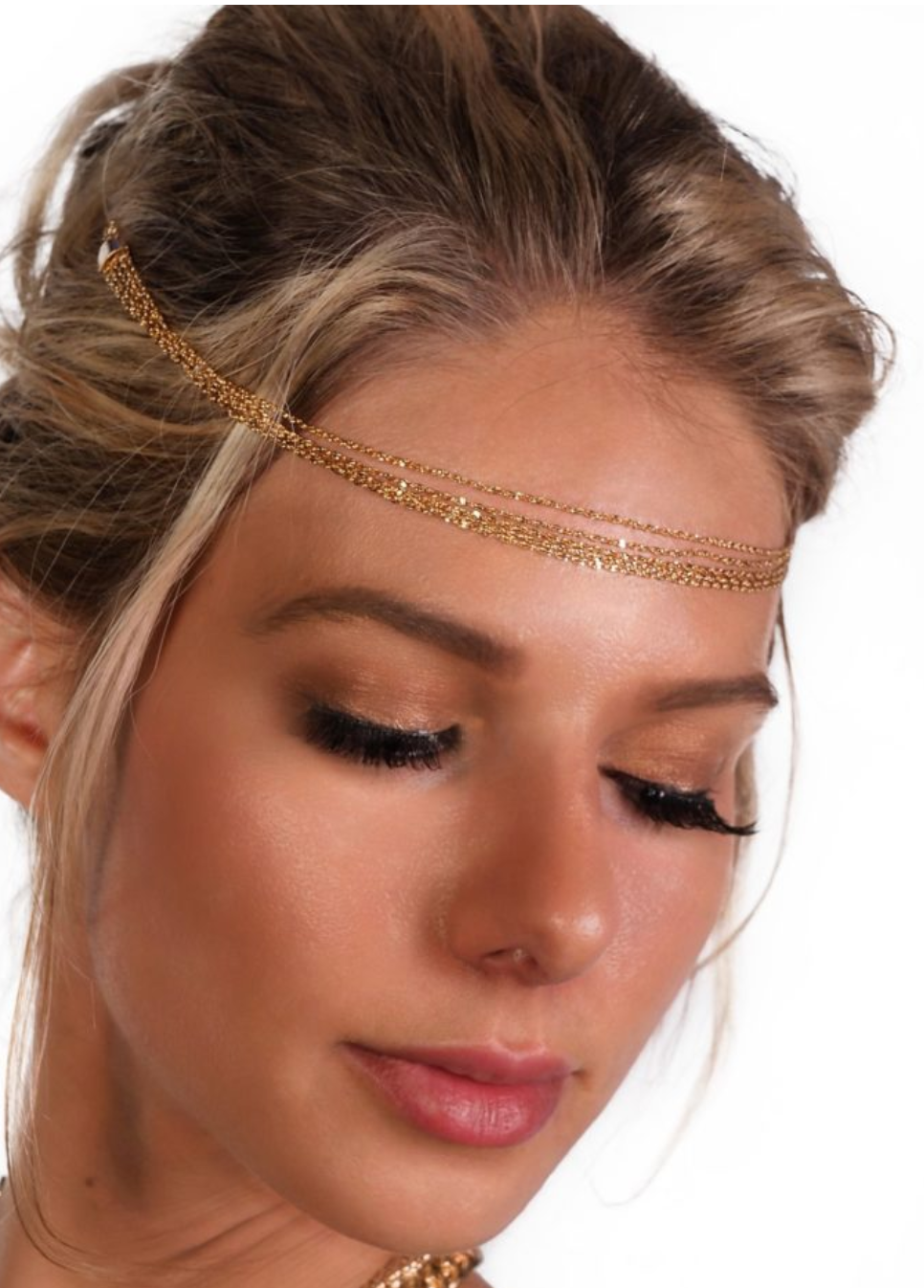 Gold Multi Strand Hair Chain