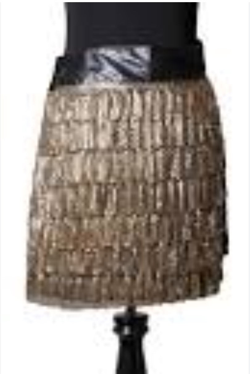 Metal Mesh Frill Skirt