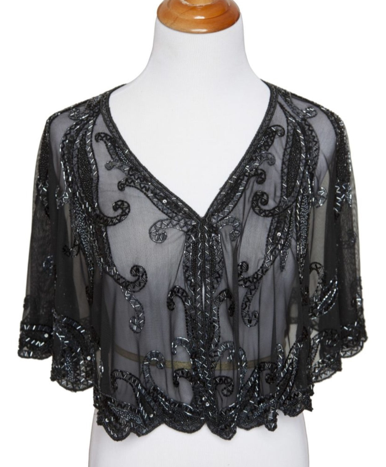 Beaded Cape – Black