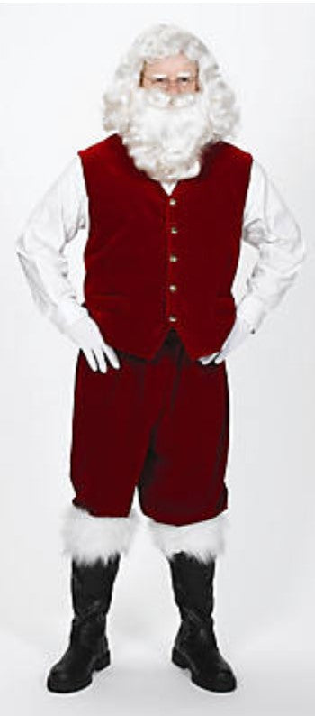 Santa Velvet Vest With Buttons