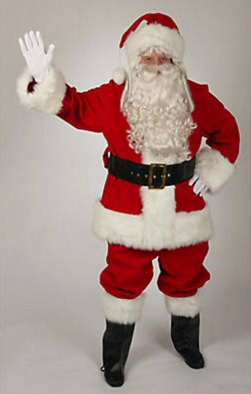 Men's Regal Red Velvet Santa Suit Costume