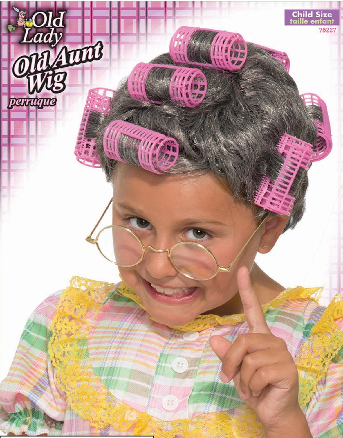Kids Old Aunt Wig