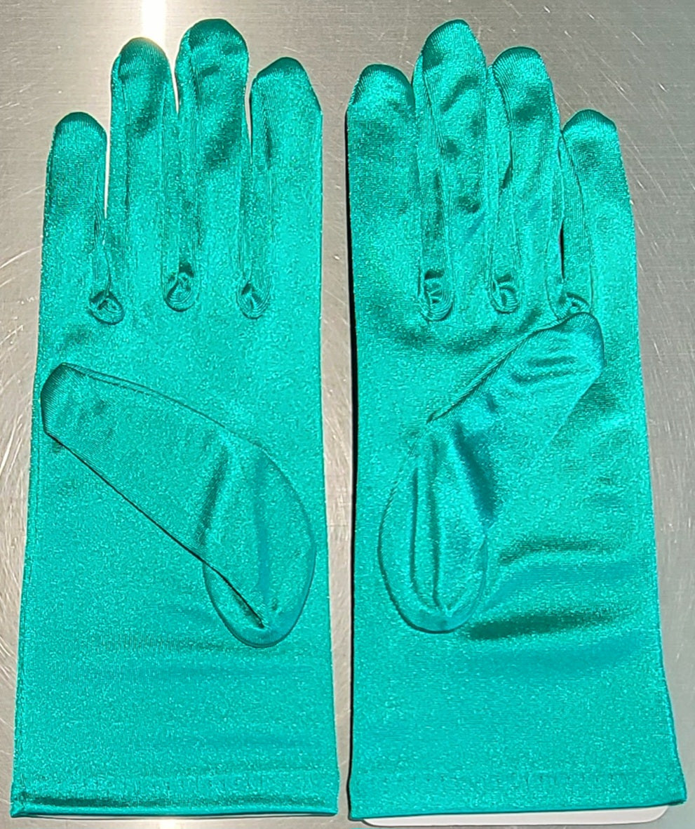 Short Adult Satin Gloves