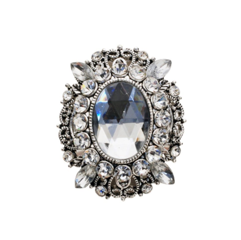 Stretchy Oval Filigree Ring