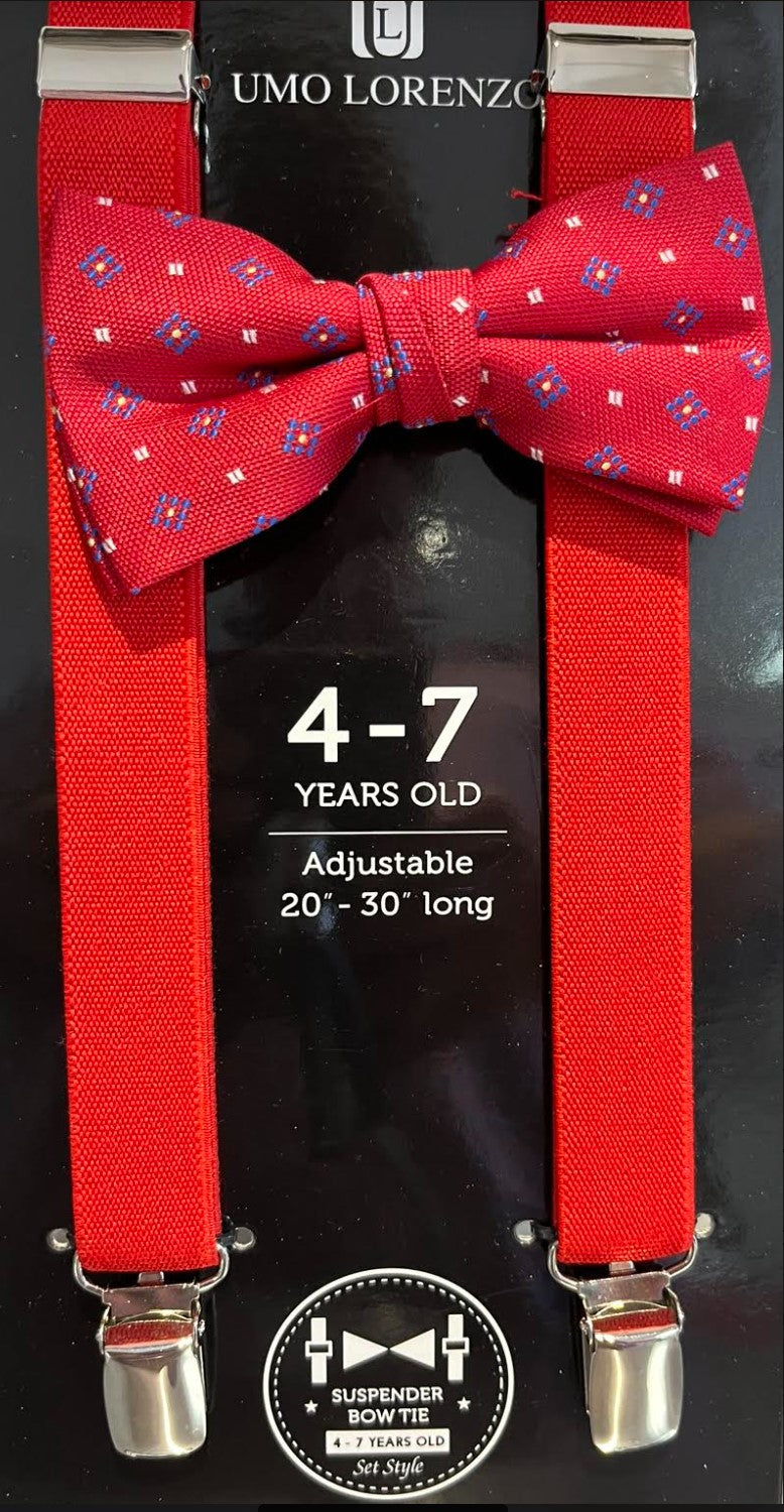 Suspender & Banded Bow Tie Set