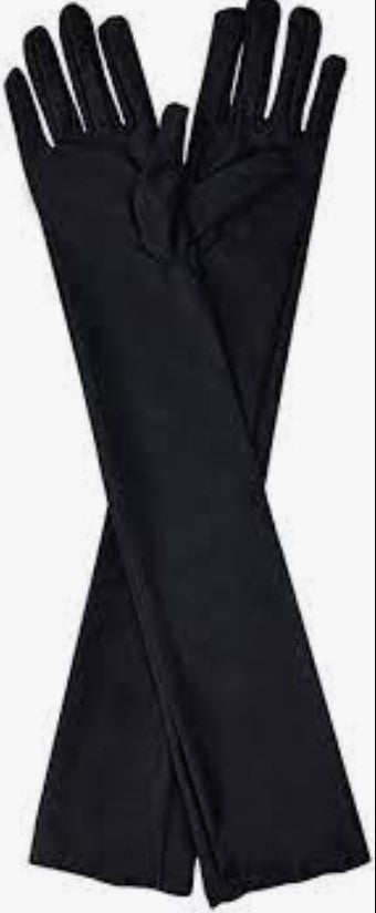 Long Adult Satin Gloves