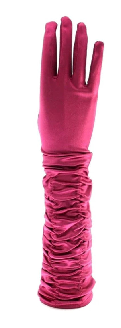 Long Adult Satin Gloves