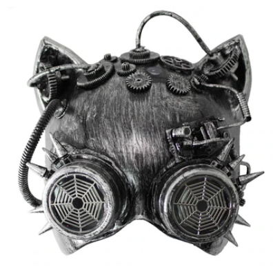 Steampunk Cat Half Mask