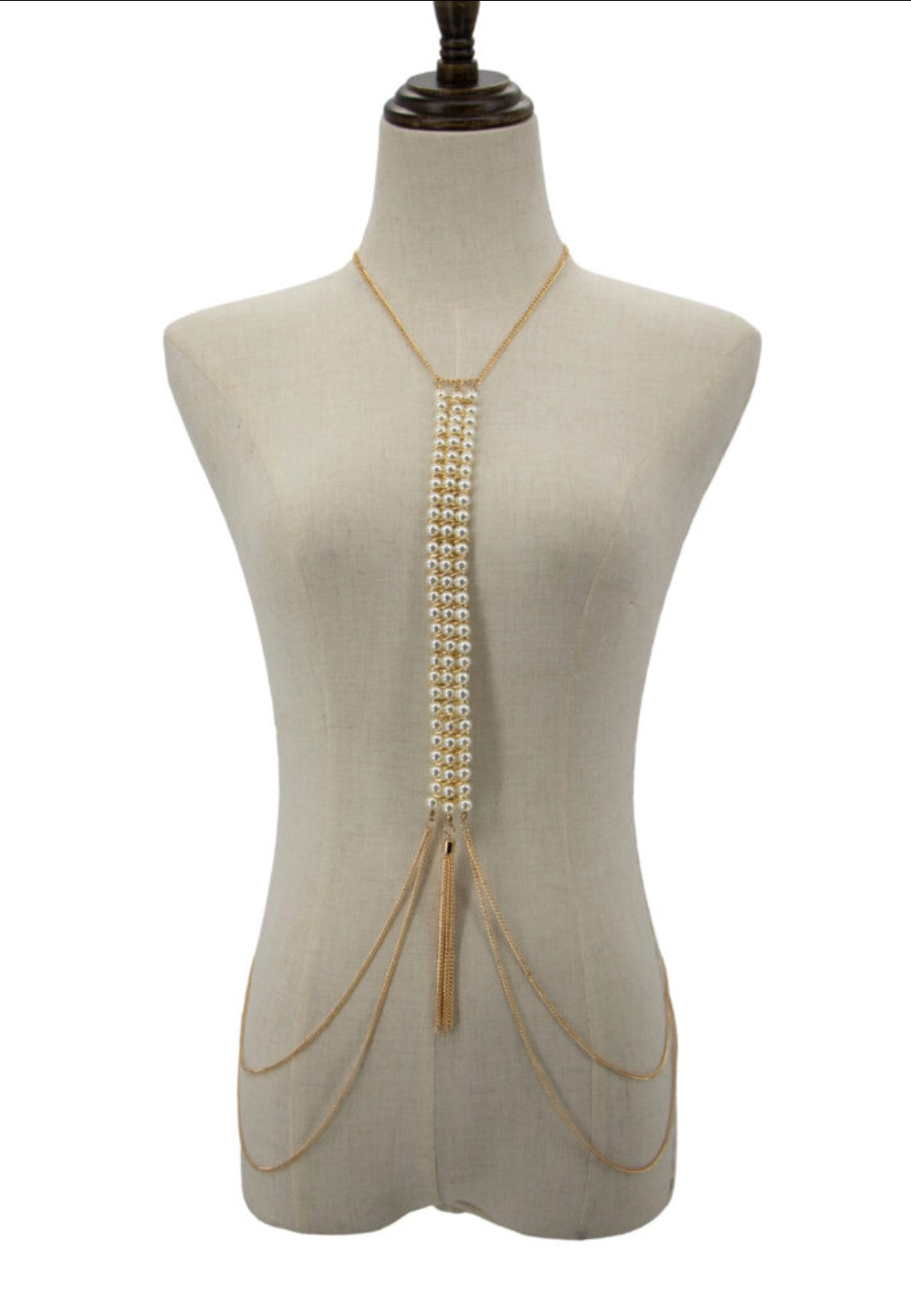 Body Chain Pearl & Tassels