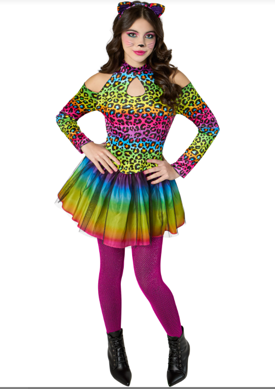 Neon Leopard Tween Costume