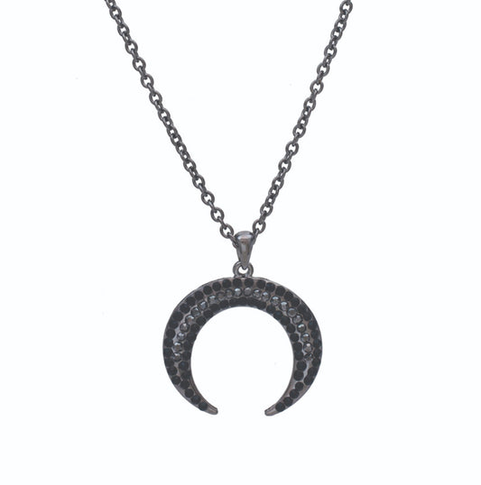 Black Crescent Necklace