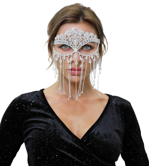 Fringe Rhinestone Mask