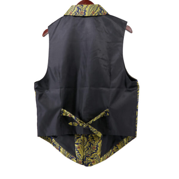 Paisley Jacquard short Pirate Vest-Blue/gold