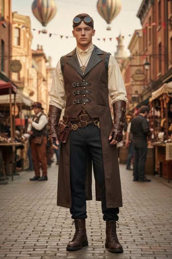 Gothic Steampunk Long Vest