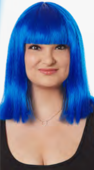 Eco Blunt Bob Blue Wig