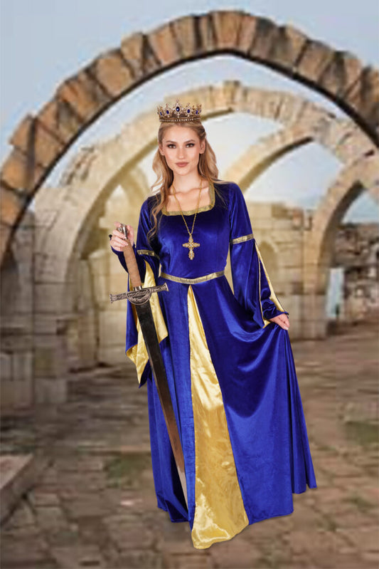 Royal Renaissance Gown with Gold Panel
