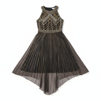 Beaded Halter Neck Flapper Dress