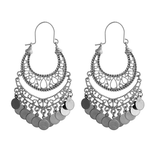 Bn Filigree Rd Disc Drop Ear
