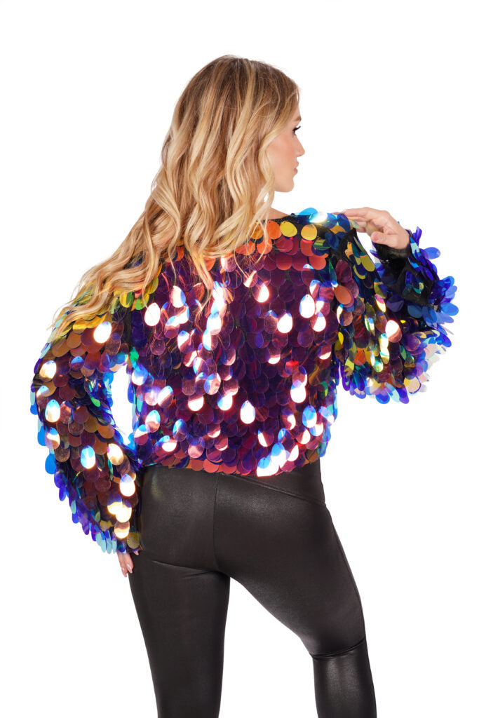 Multicolored sequin jacket