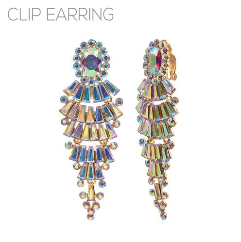 G baguette stone layered clip