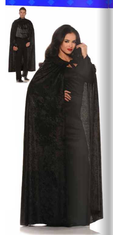 Velvet Cape with Collar