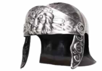 Gladiator Lion Helmet Silver