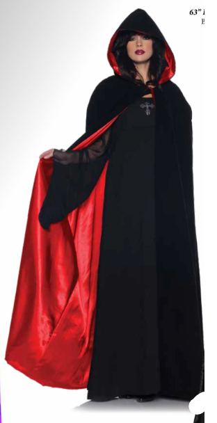 63" Deluxe Velvet & Satin Cape