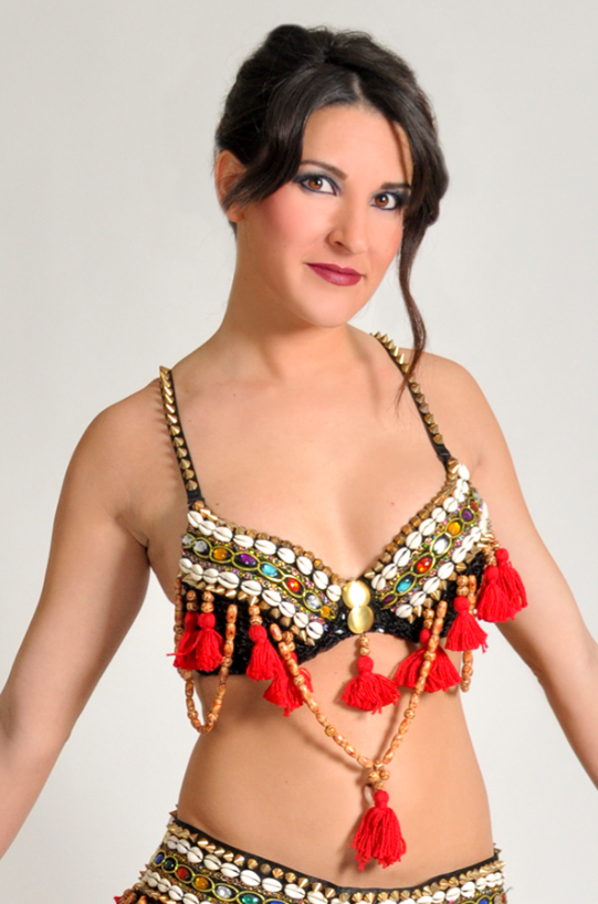 Tribal Top with Gems and Wooden Swags