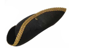 Tri-Corner Hat w/Gold Trim