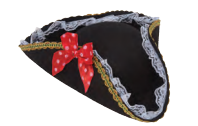 Pirate Hat w/Red Bow