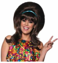 60's Bufont Brunette Wig