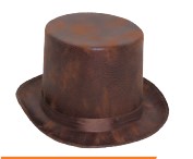 Feaux Leather Top Hat