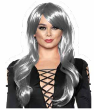 Wig-Long Silver Sassy