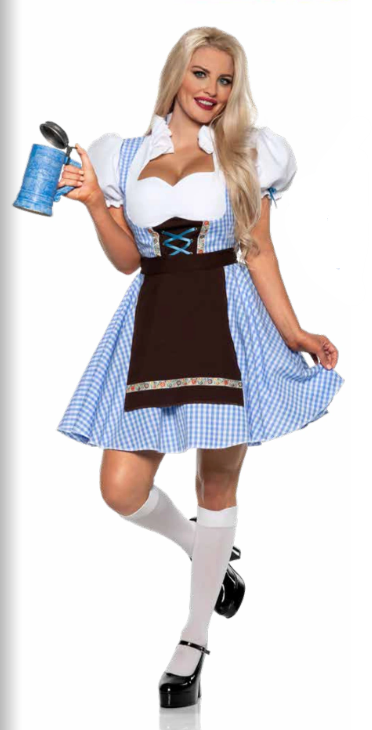Oktoberfest Beer Girl-Blue