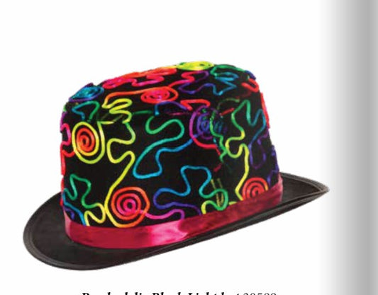 Psychedelic Black Light Hat