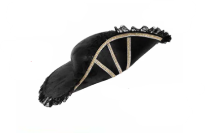 Pirate Bicorner w/Gold/White trim/Lace
