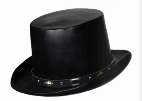 Faux Leather Top Hat